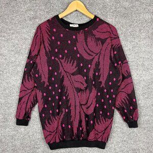 VINTAGE Enchante Floral Geometric USA MADE‎ Women's polka dot Palm tree Size M